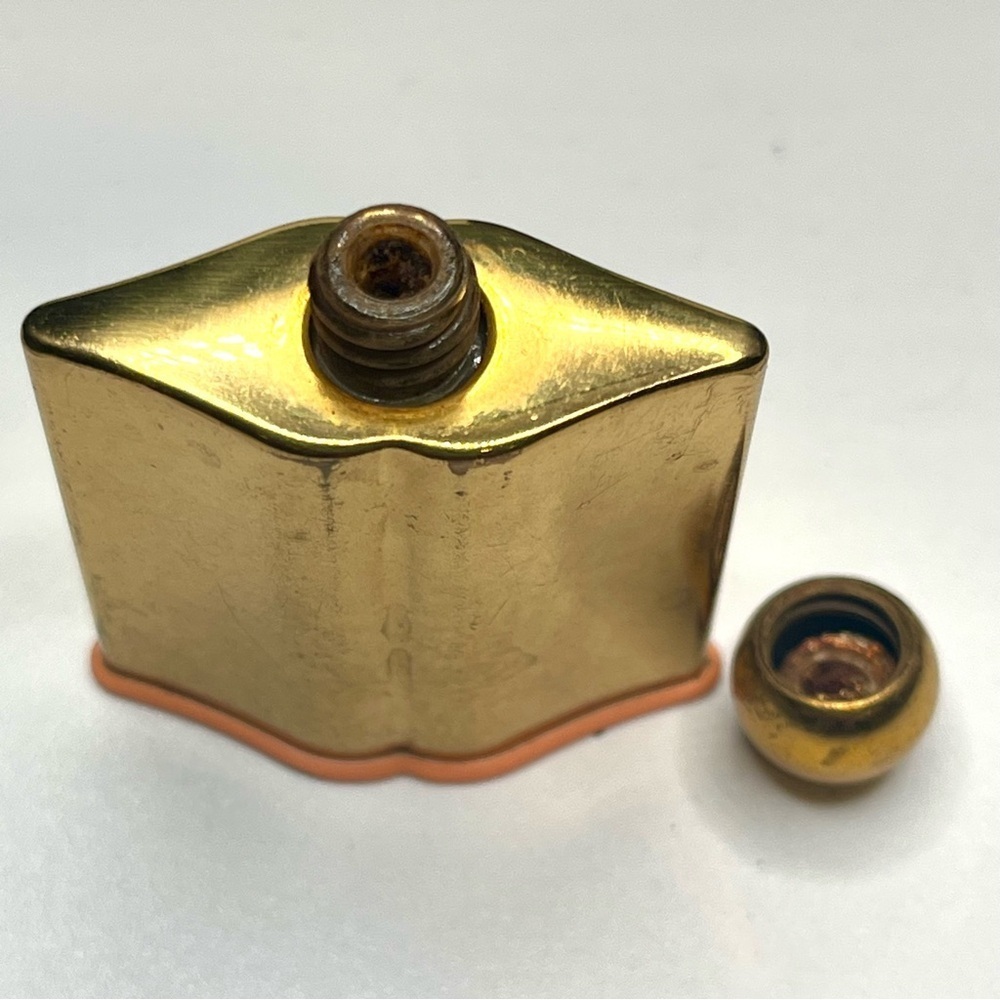 Vintage Coty L’Origan Perfume Bottle Gold Tone Art Deco Vanity Decor - Picture 8 of 8